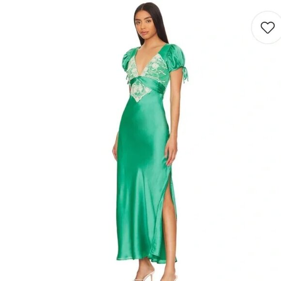 Free people Cooper Midi Dress In Verdis Green NWT Size 2 - Picture 3 of 10